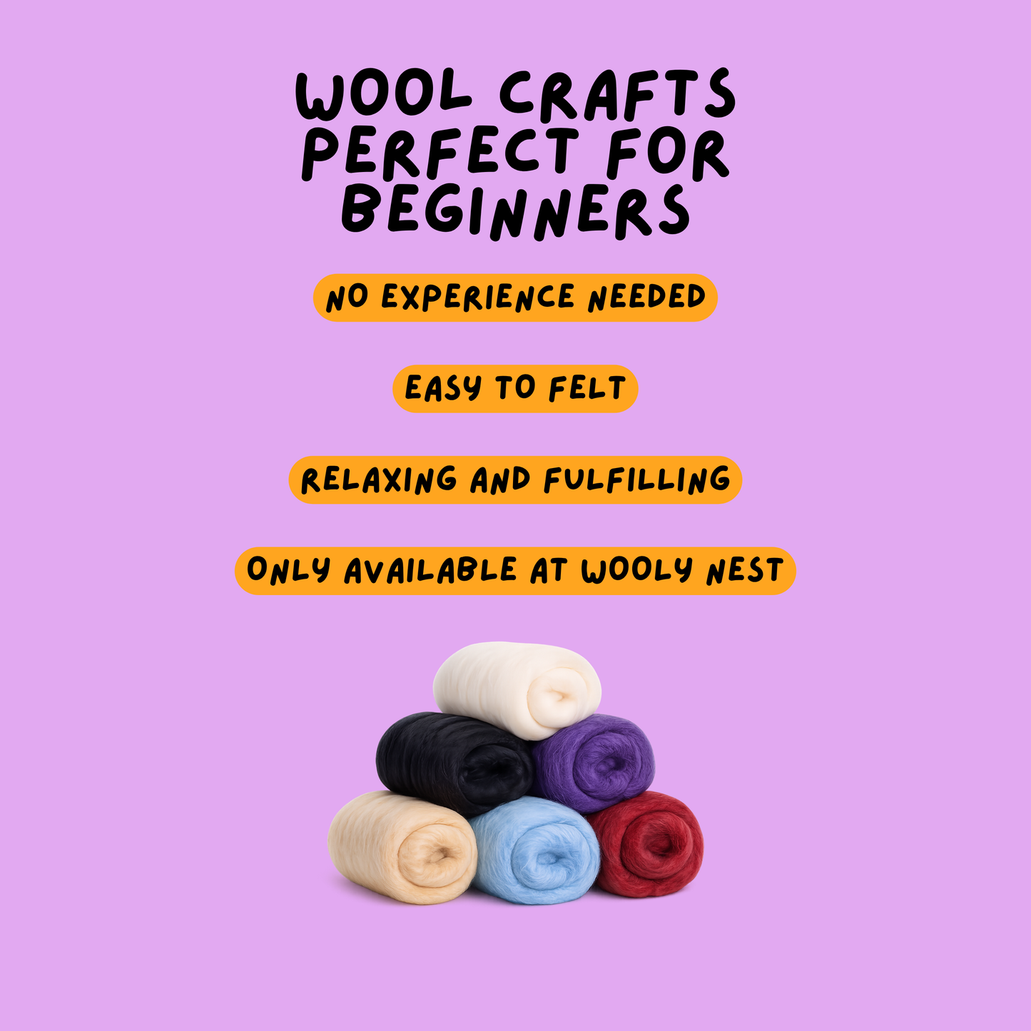 DIY Wool Felting Kit: Smiling Snackies (Peanut Butter, Jelly, and Milk)