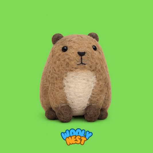 DIY Wool Felting Kit: Capybara Bathtime (Capybara, Hot Tub, Rubber Ducky)
